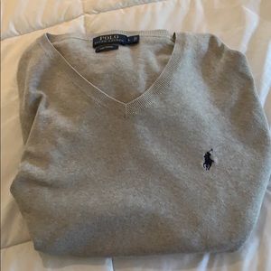 Polo v-neck sweater